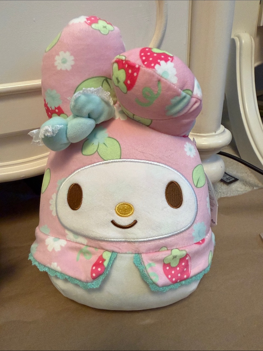 Squishmallows Pink Strawberry Pattern Plush